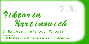 viktoria martinovich business card